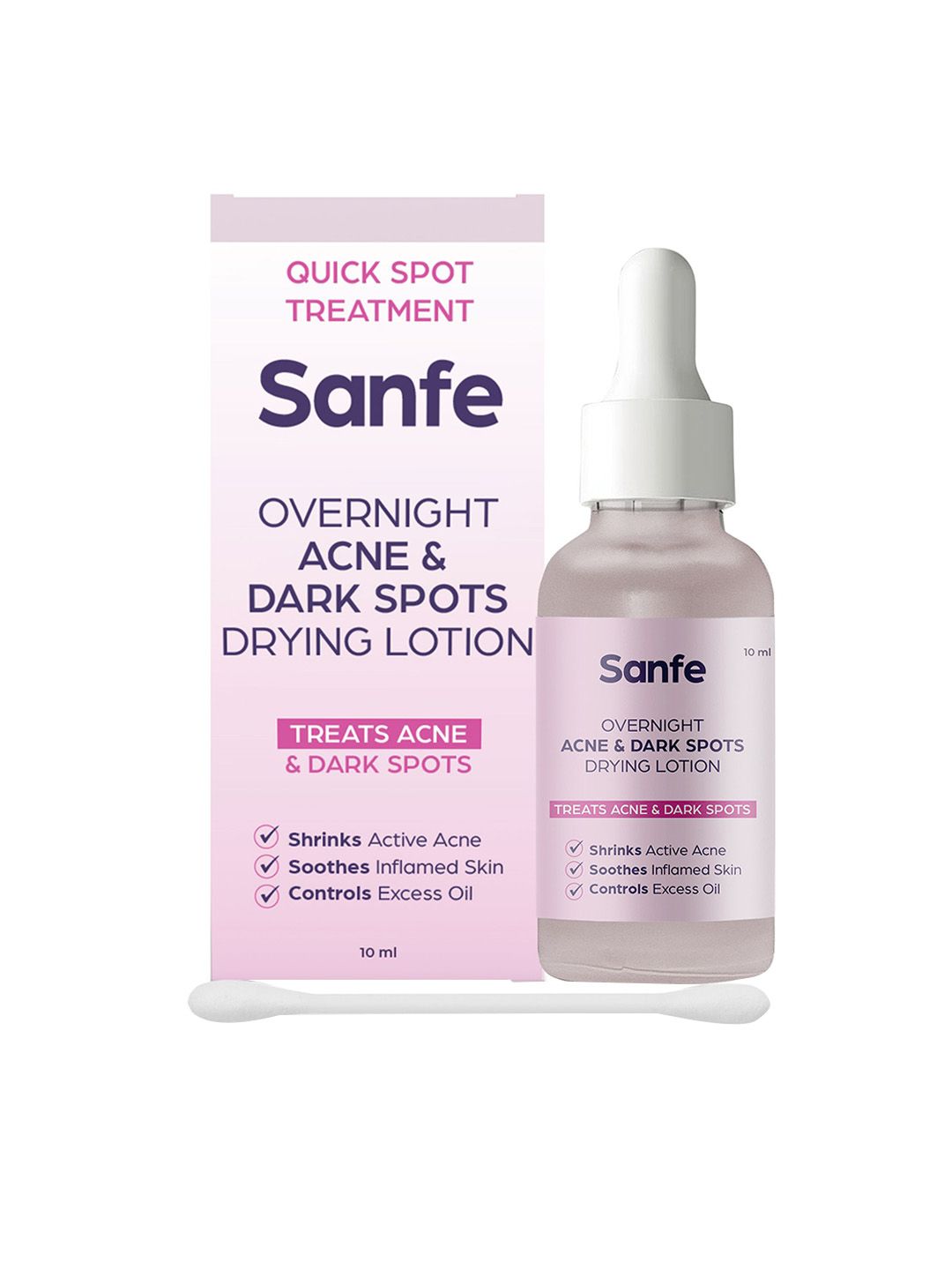 Sanfe Overnight Acne & Dark Spots Drying Lotion with Salicylic Acid - 10 ml-image-5