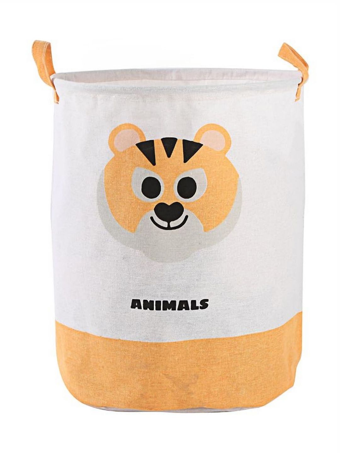 HOUSE OF QUIRK White & Yellow Printed Cotton Laundry Bag-image-16