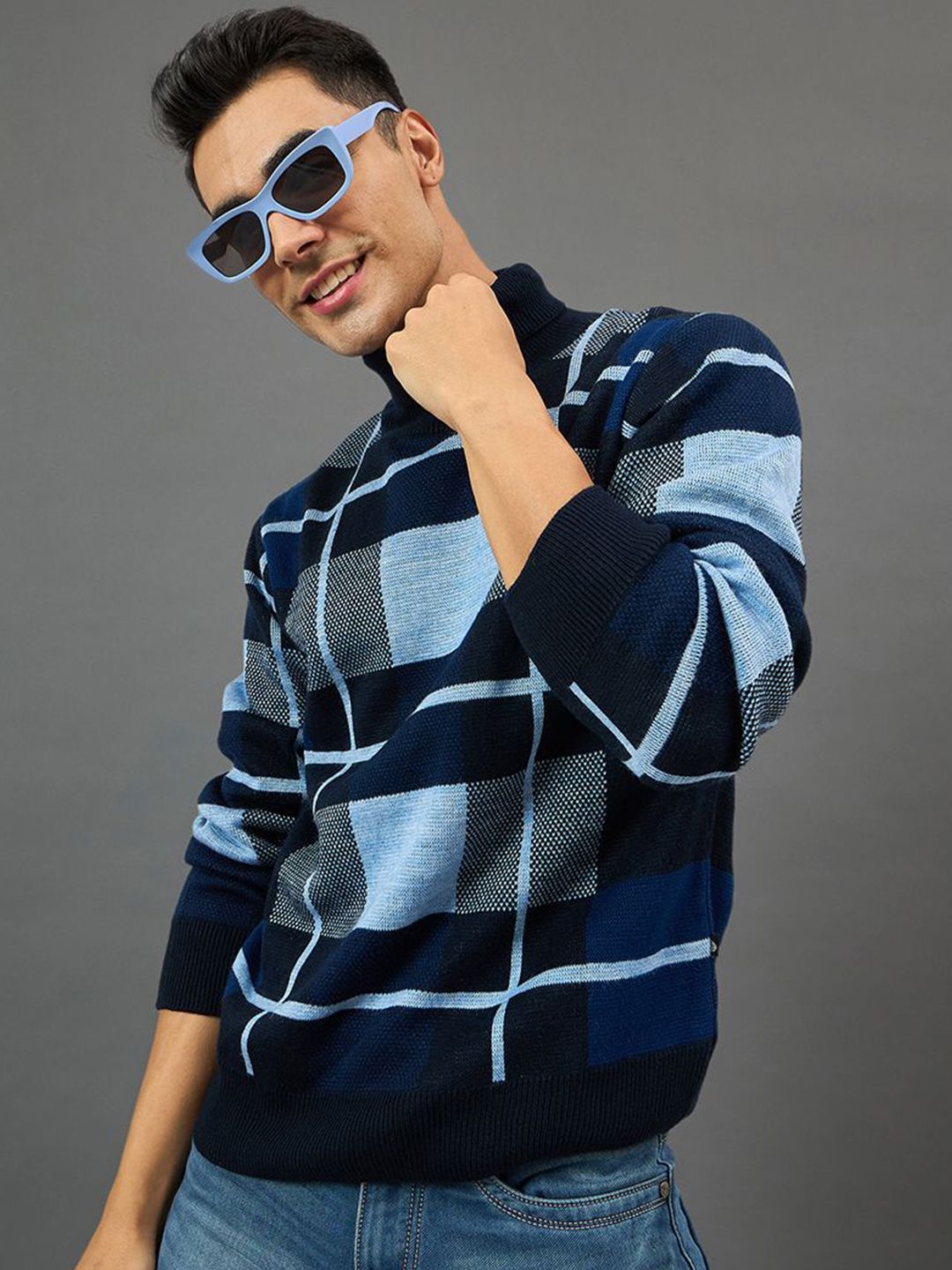 Club York Men Checked Pullover-picture-34