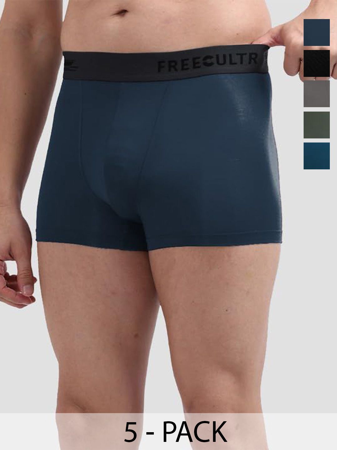 FREECULTR Pack Of 5 Anti Bacterial Micromodal Trunks FCP-XT-T-MB-PB-POB-SEG-SG-S-picture-12