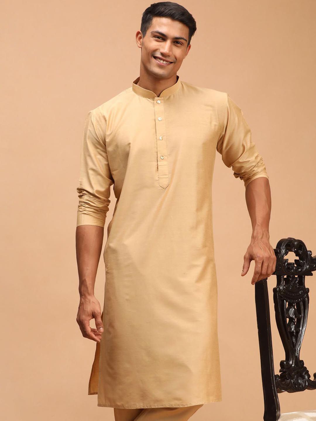 VASTRAMAY Mandarin Collar Straight Kurta-picture-43
