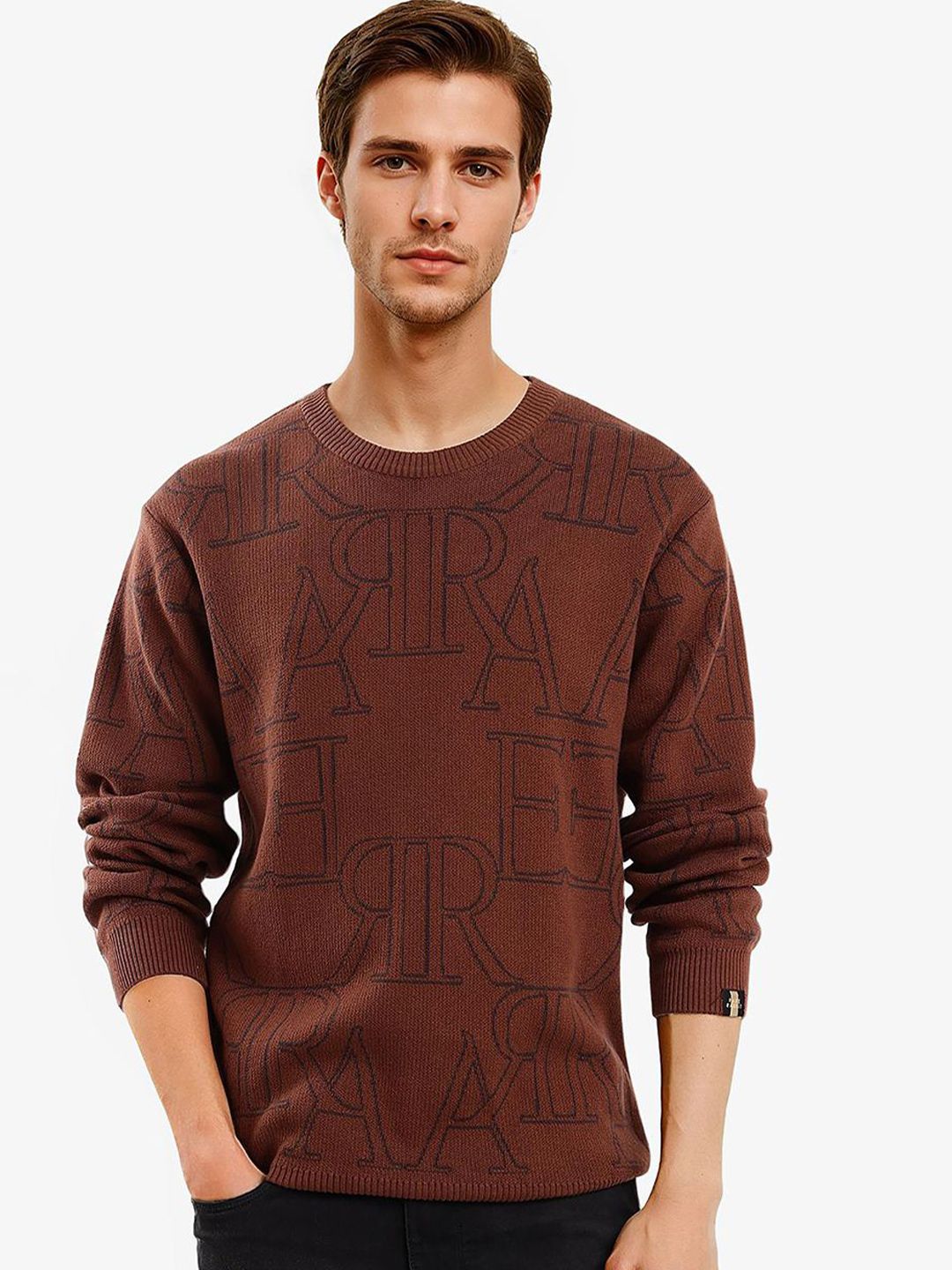 RARE RABBIT Men Typography Printed Pullover-picture-33
