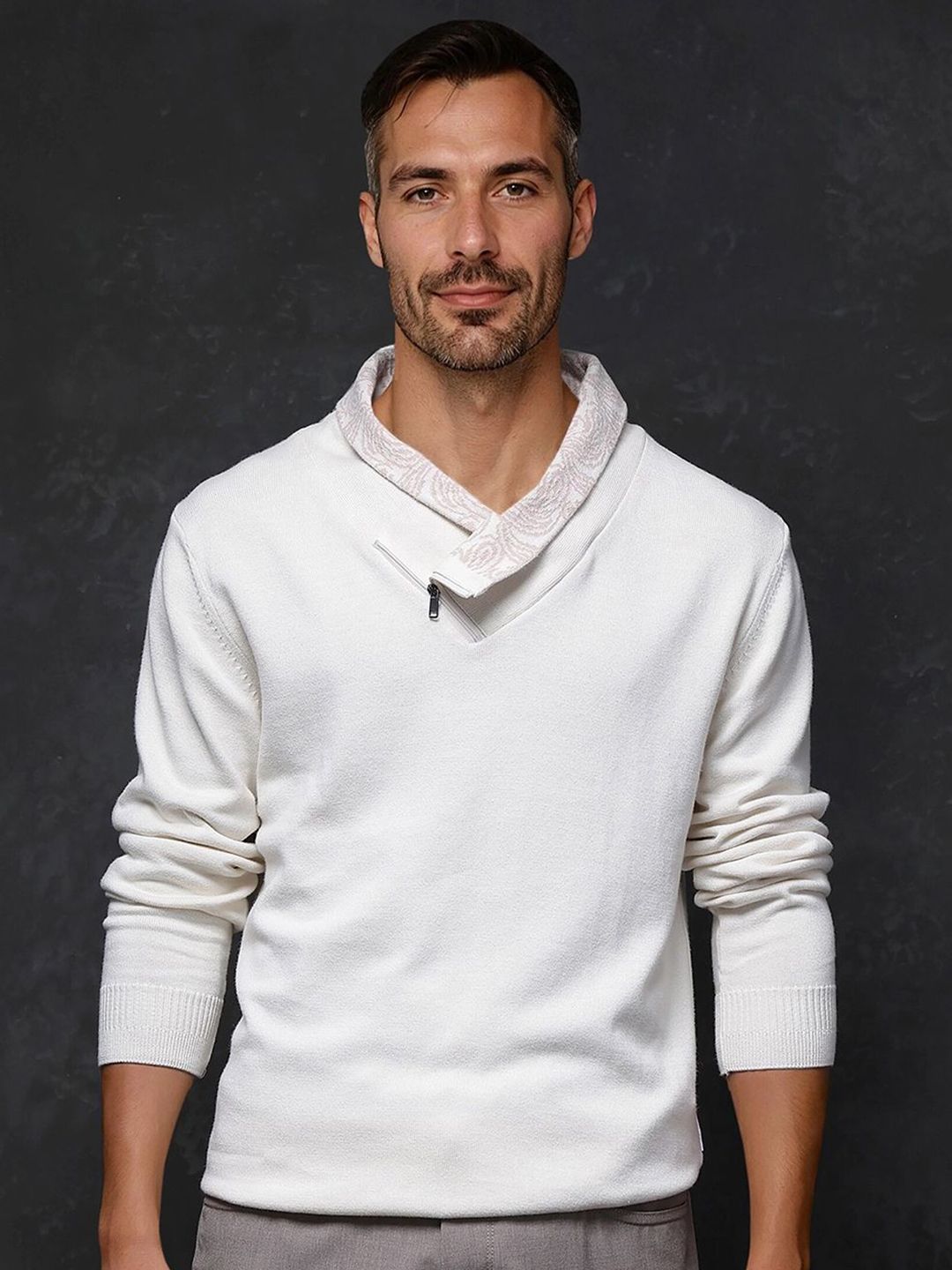 RARE RABBIT Men V-Neck Cotton Pullover Sweaters-picture-35