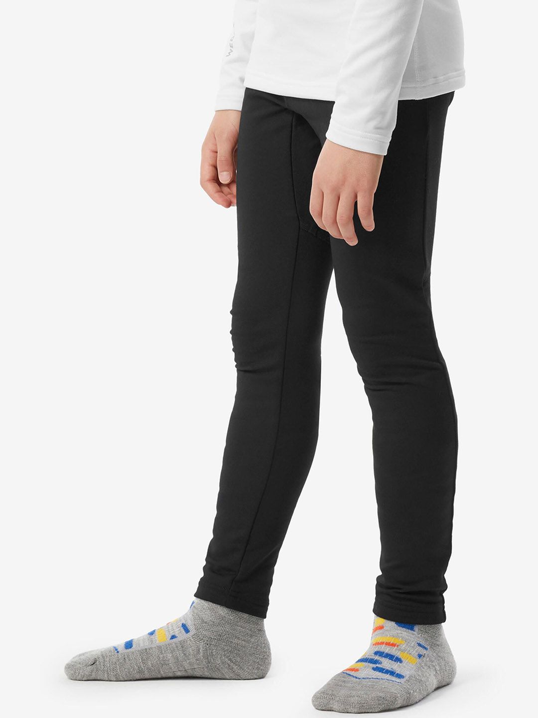 WEDZE By Decathlon Boys Ribbed Mid-Rise Thermal Bottoms-image-23