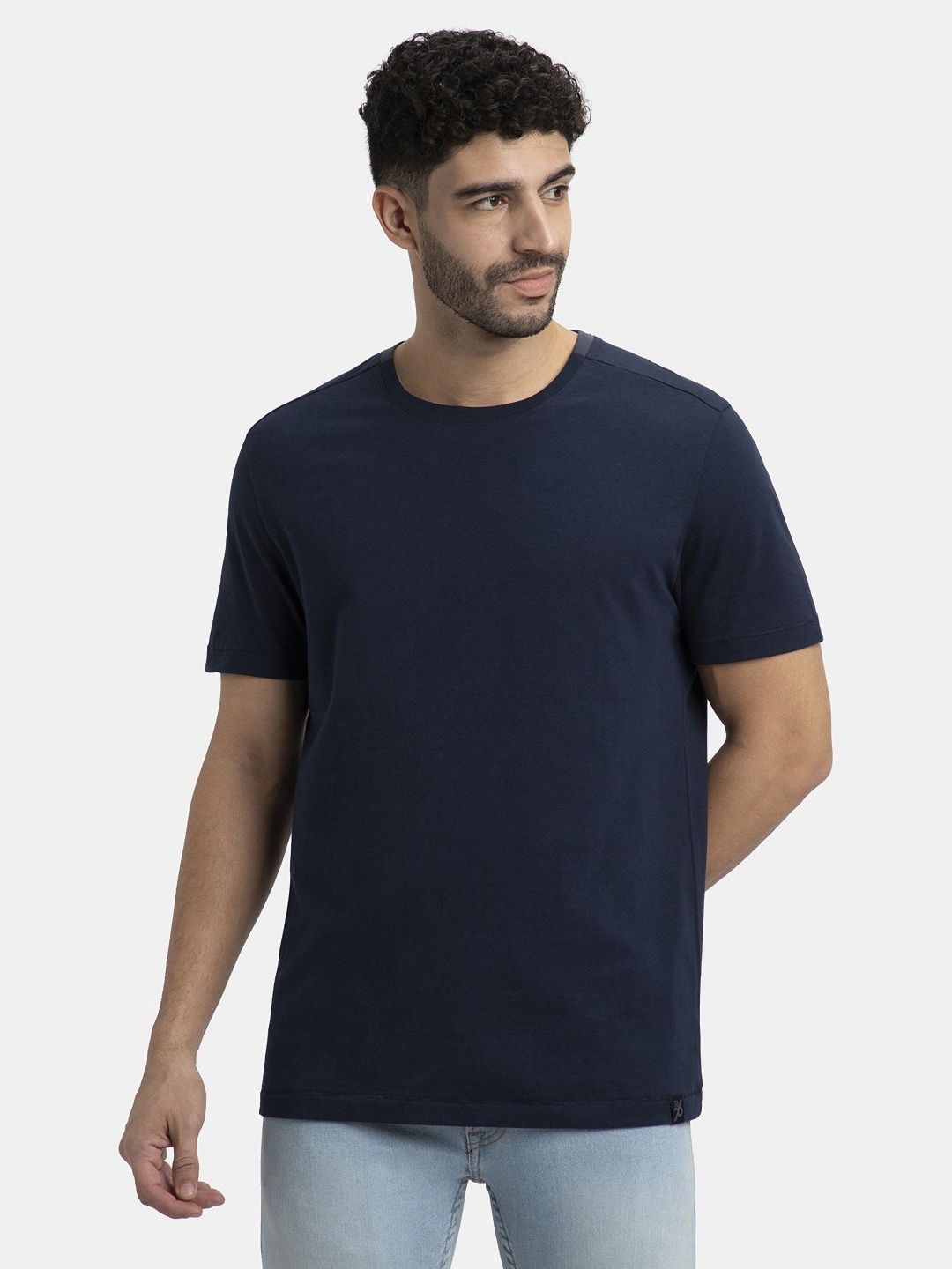Jockey Men Solid Round Neck Pure Cotton T-shirt-picture-15