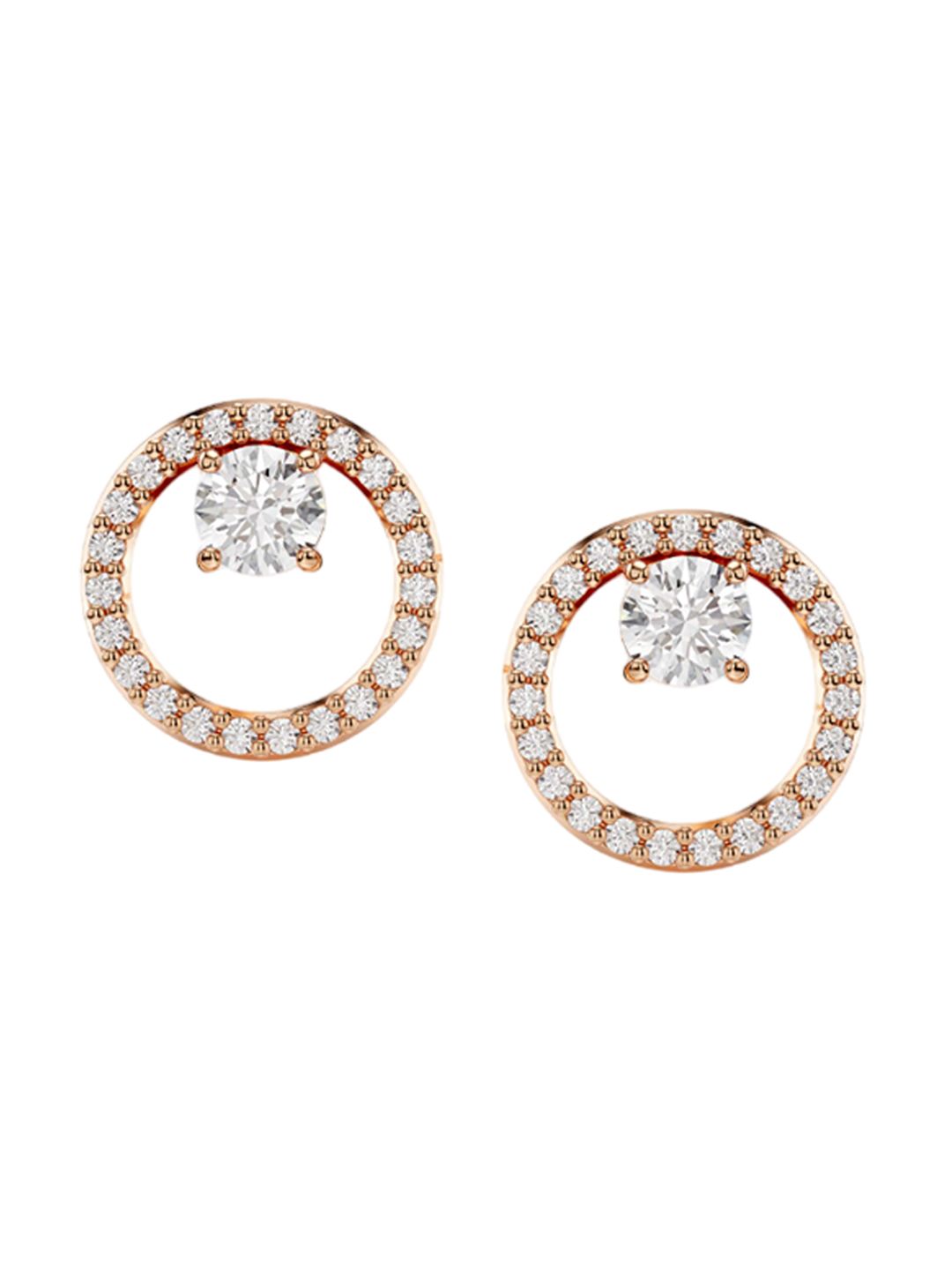 SWAROVSKI Rose Gold-Plated Crystals Stone-Studded Earrings-picture-44