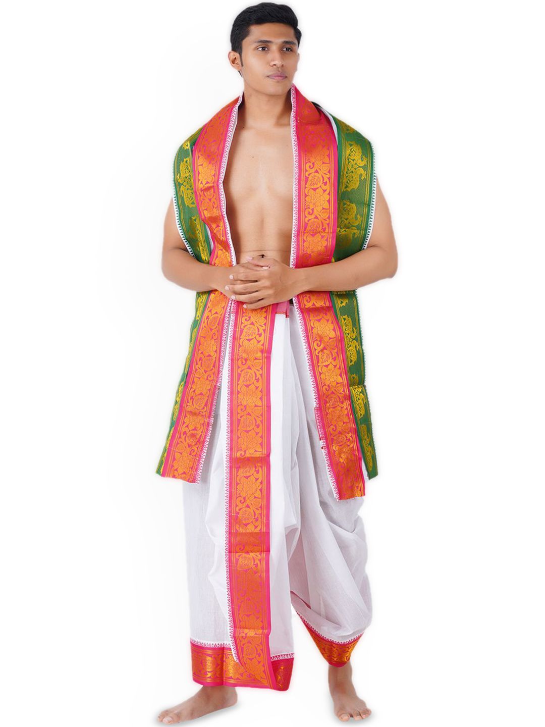 Ethazh Men Cotton Panjakacham with Angavastram-picture-52