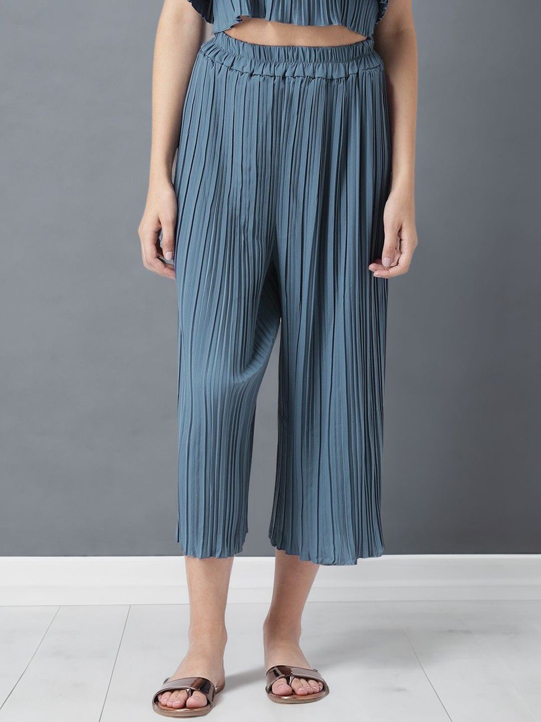 STYLECAST X KASSUALLY Women Relaxed Flared Trousers-picture-21