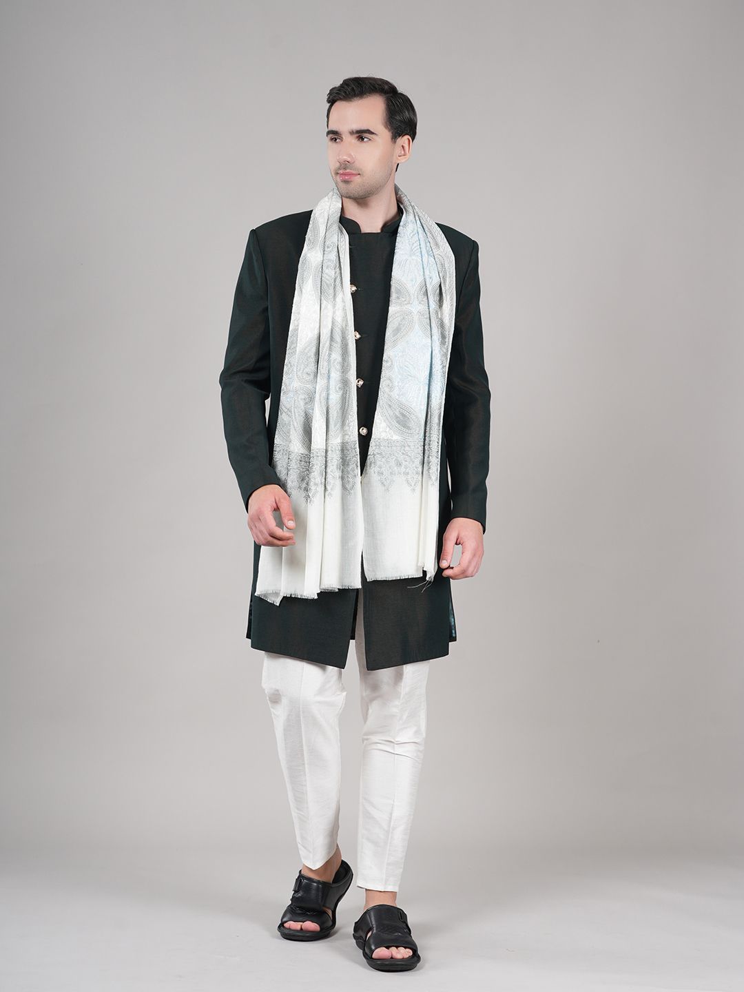 MUFFLY Men Ethnic Motifs Printed Stole-picture-18