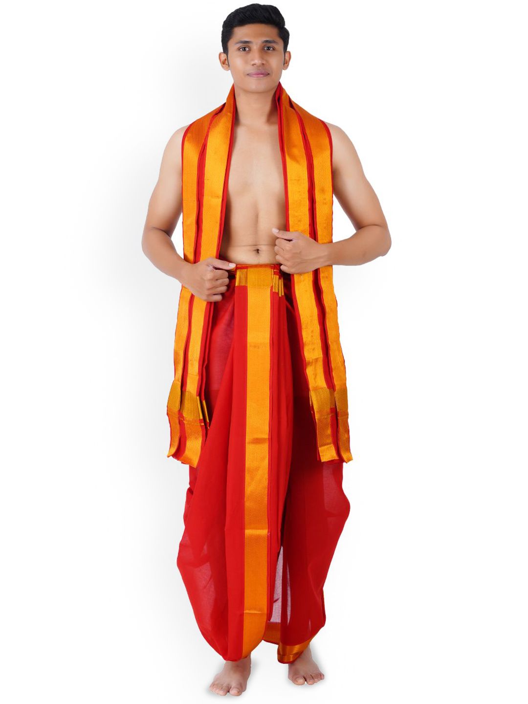 Ethazh Men Cotton Panjakacham with Angavastram-picture-22