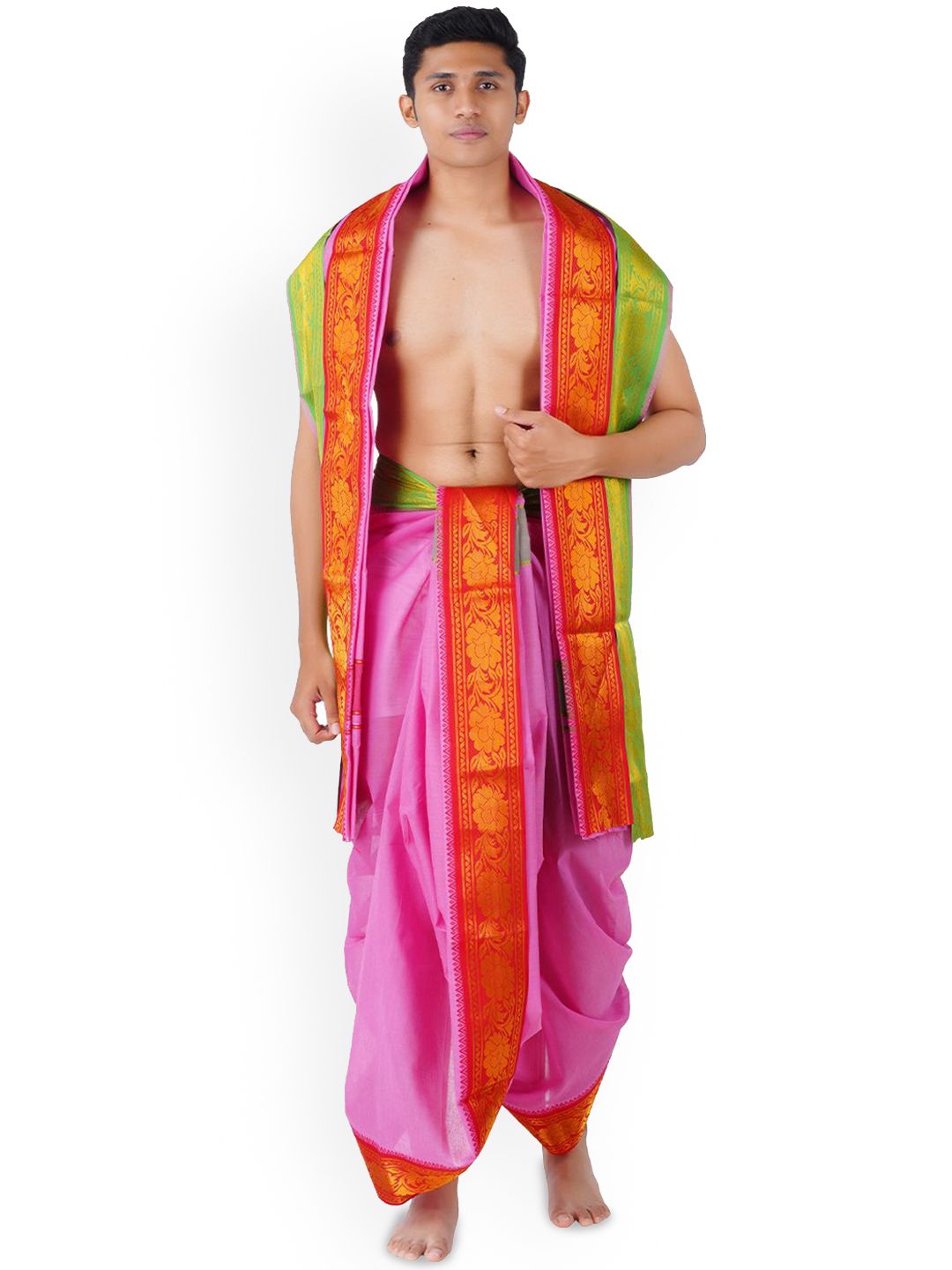 Ethazh Men Cotton Panjakacham with Angavastram-picture-23