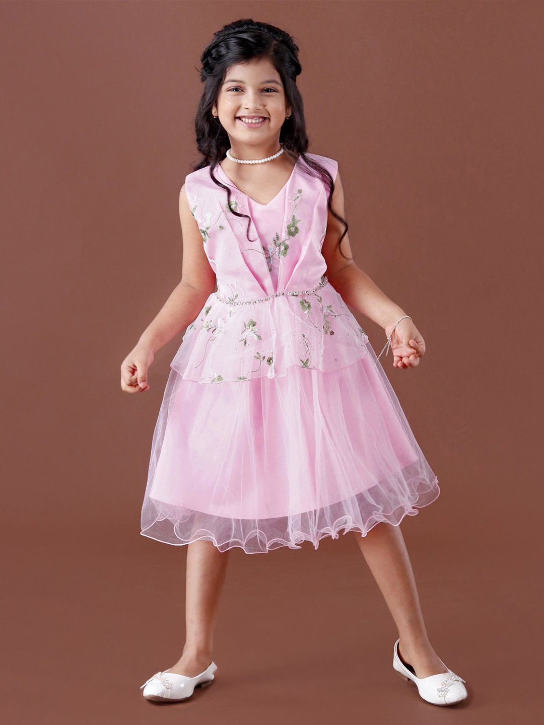 mark & mia Mark and Mia Girls Floral Printed Sleeveless Dress-picture-41