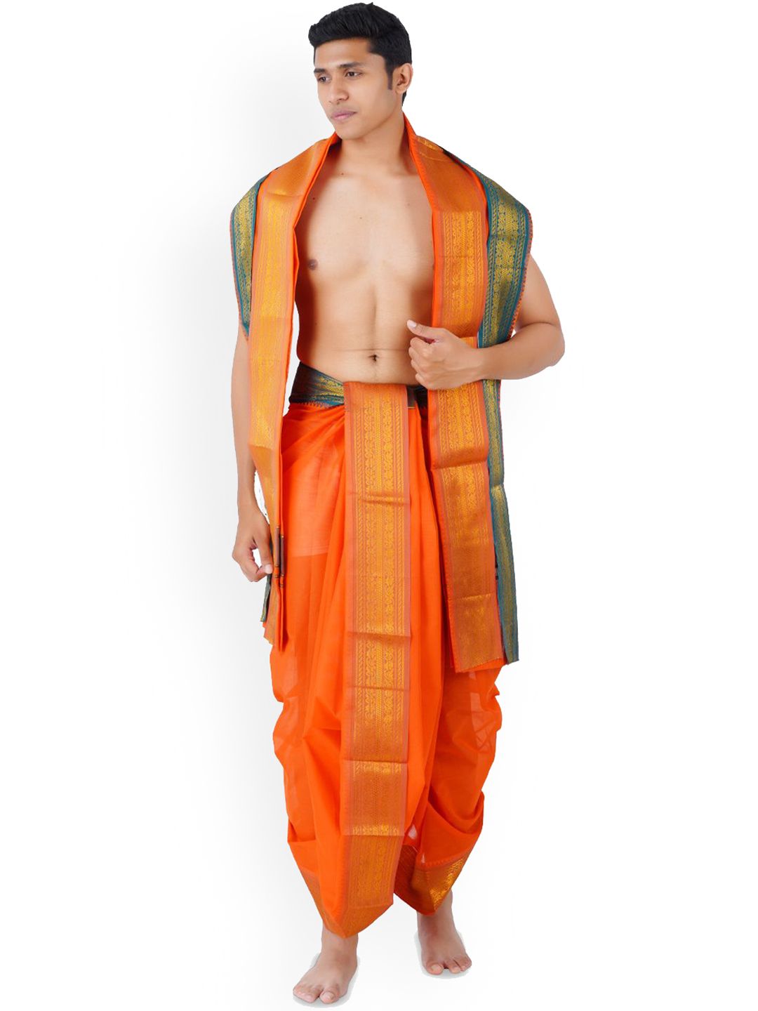 Ethazh Men Cotton Panjakacham with Angavastram-picture-25