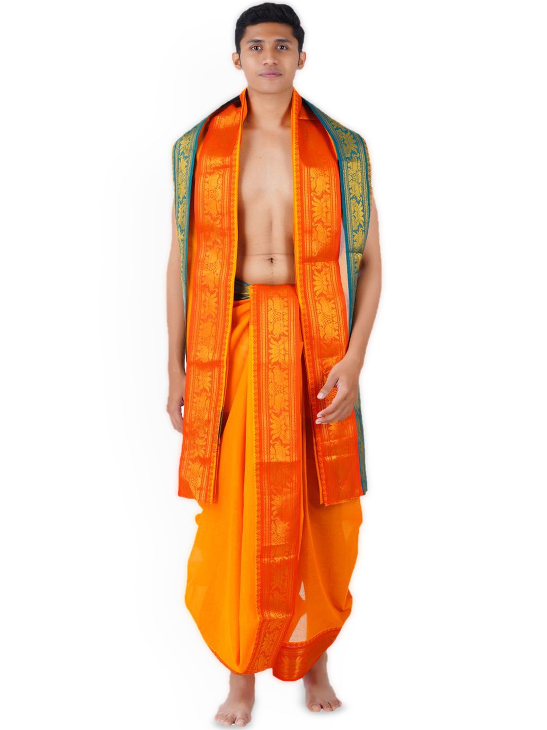 Ethazh Men Cotton Panjakacham with Angavastram-picture-32