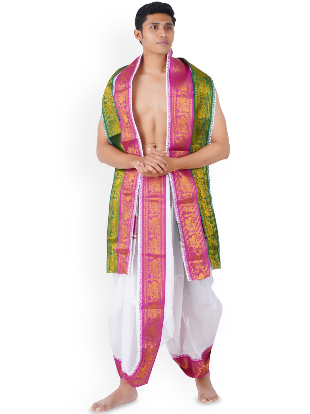 Ethazh Men Cotton Panjakacham with Angavastram-picture-33