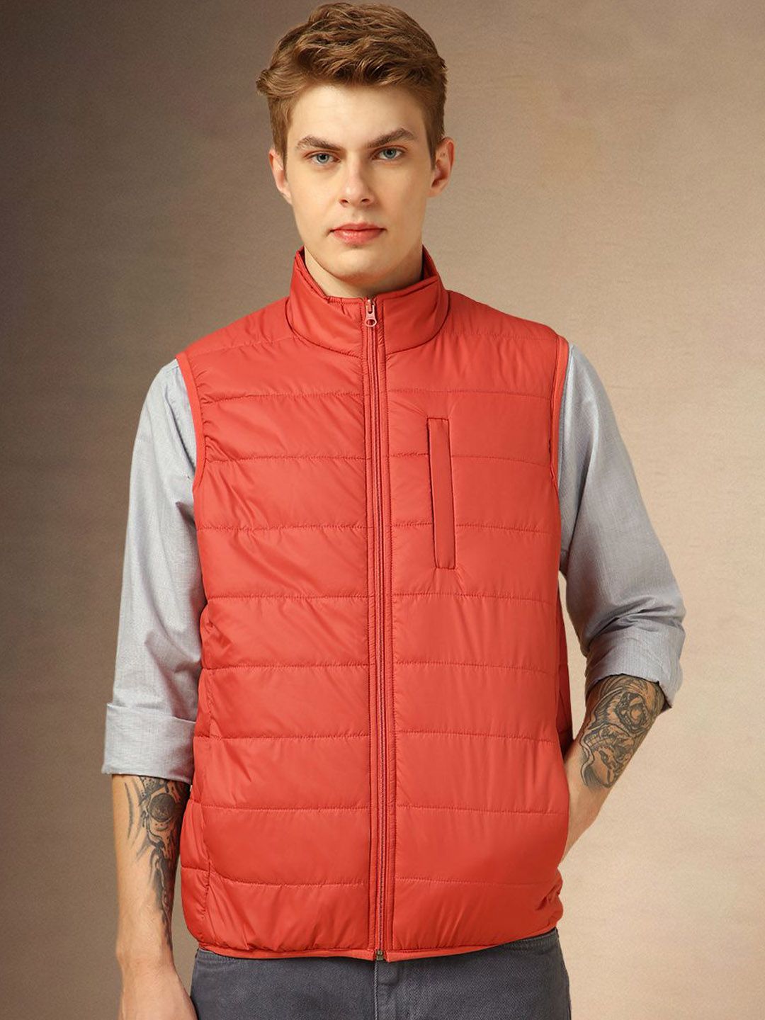 Dennis Lingo Mock Collar Padded Jacket-picture-25