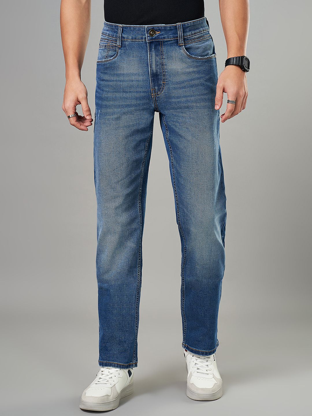 SF JEANS by Pantaloons Men Straight Fit Heavy Fade Jeans-picture-31