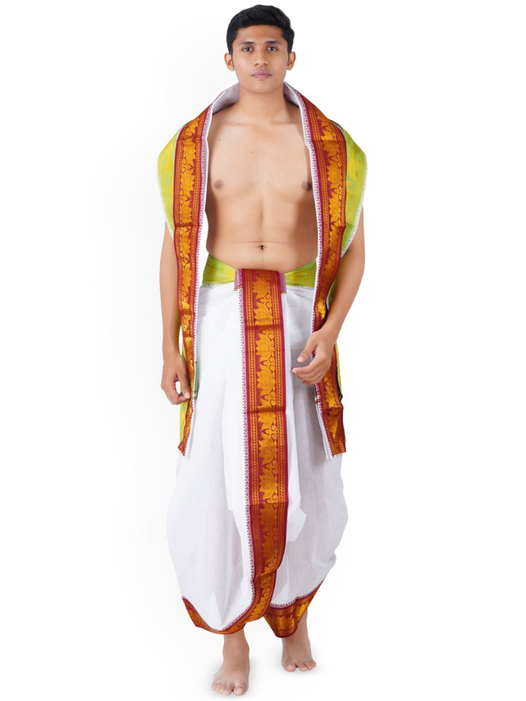 Ethazh Men Cotton Panjakacham with Angavastram-picture-21