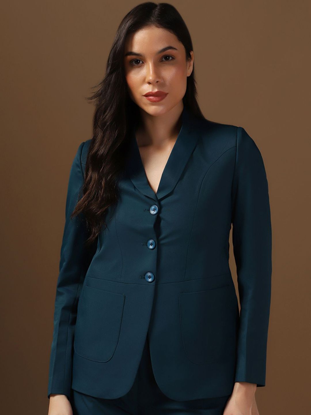 TAHVO Shawl Collar Single-Breasted Formal Blazers-picture-19