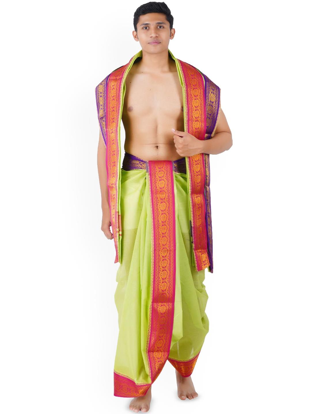 Ethazh Men Cotton Panjakacham with Angavastram-picture-38