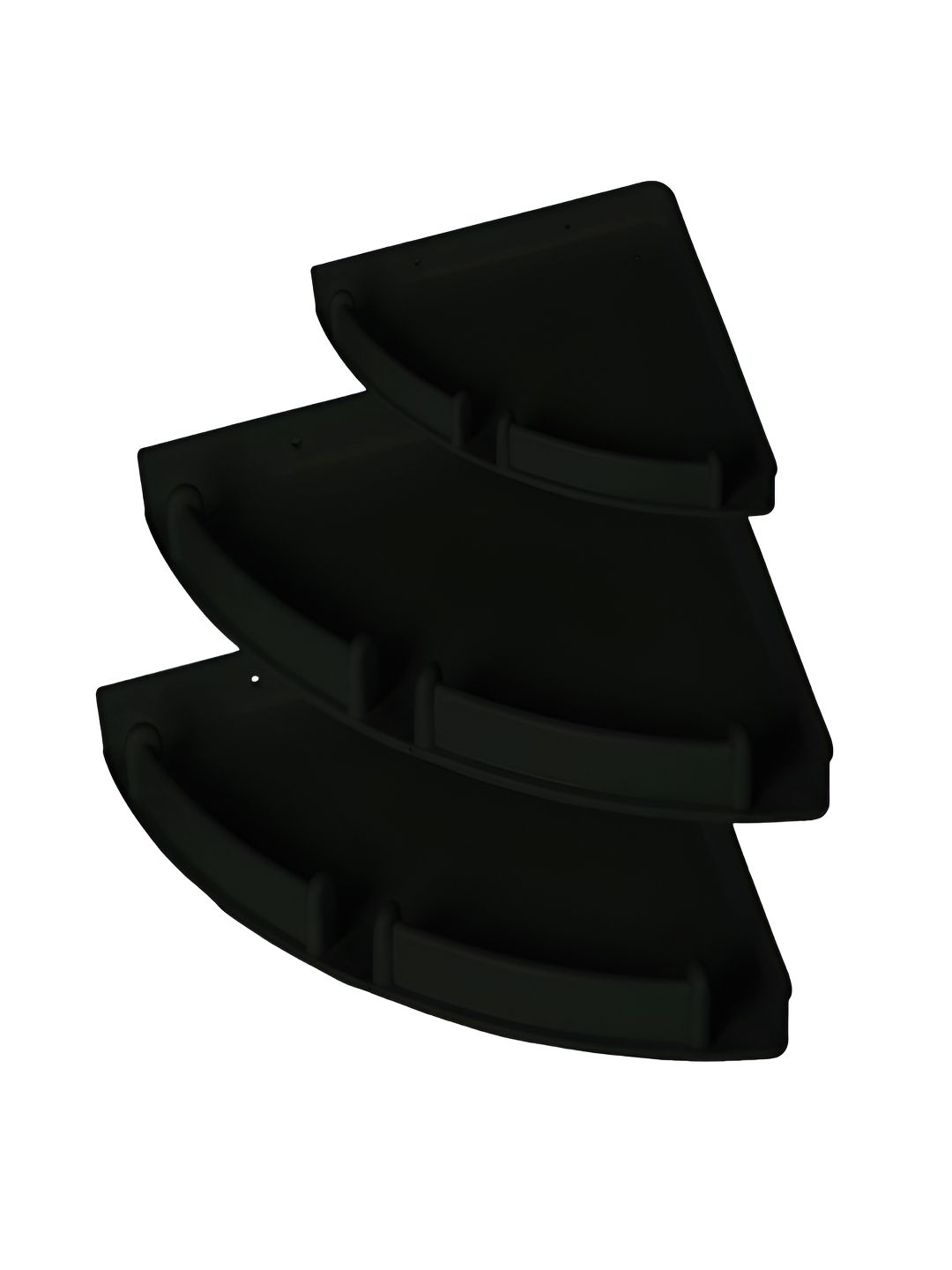 DALUCI Black MDF Corner Wall Shelf-image-9