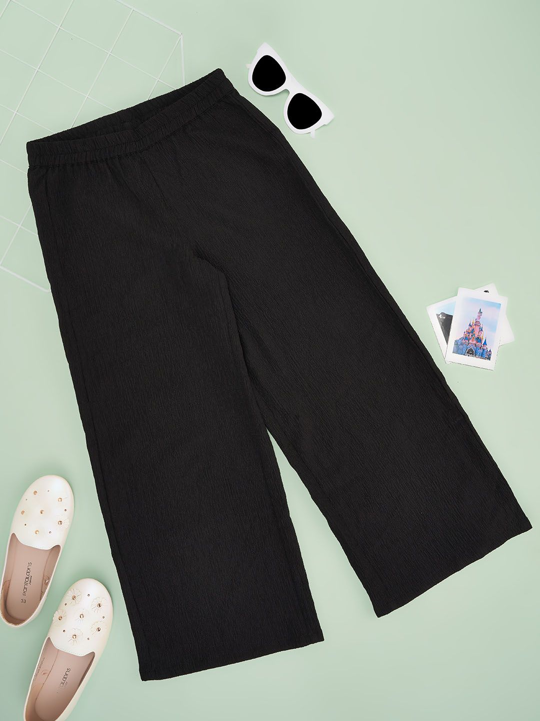 Pantaloons Junior Girls Solid Casual Trousers-picture-26