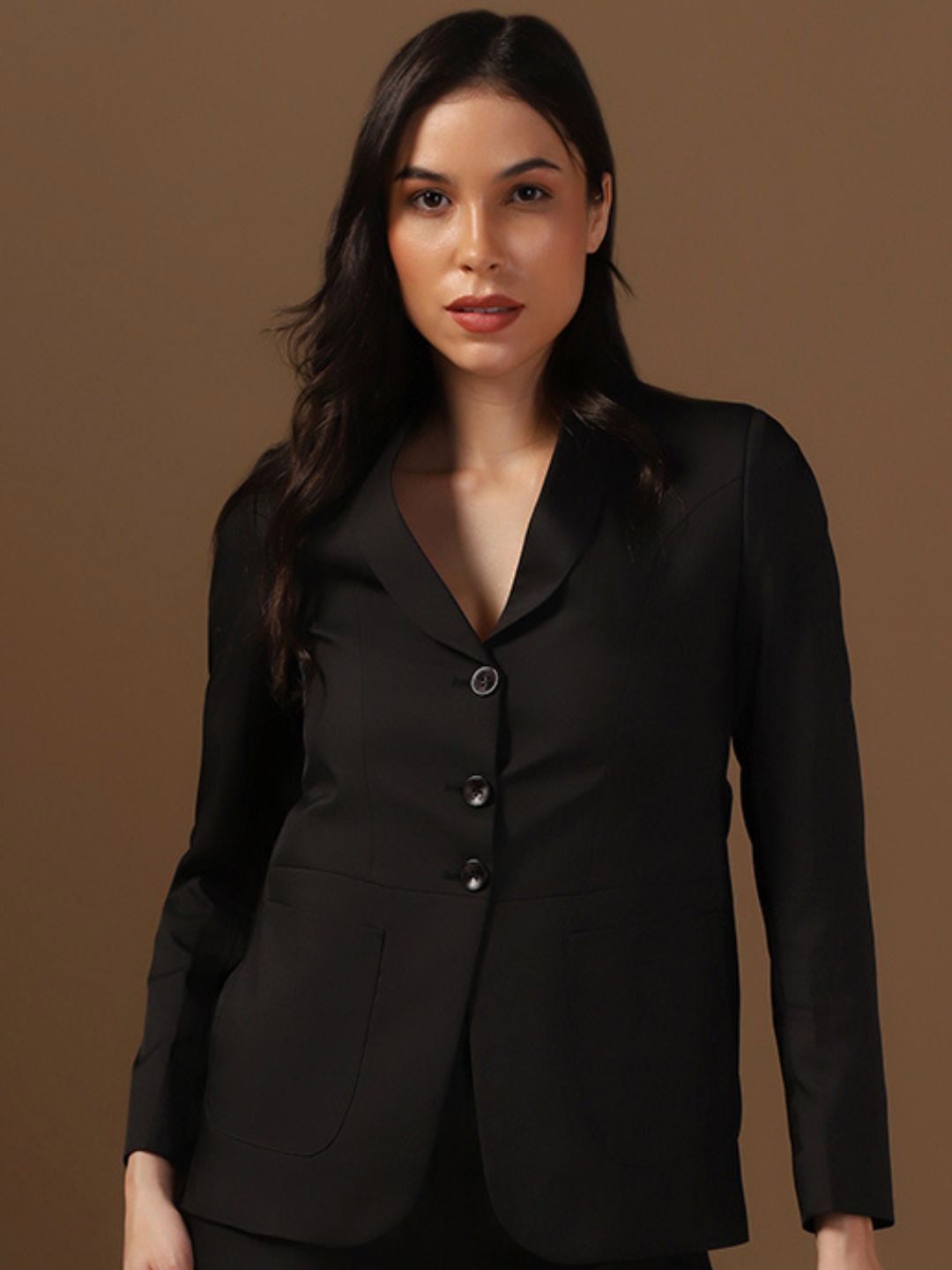 TAHVO Shawl Collar Single-Breasted Formal Blazers-image-45