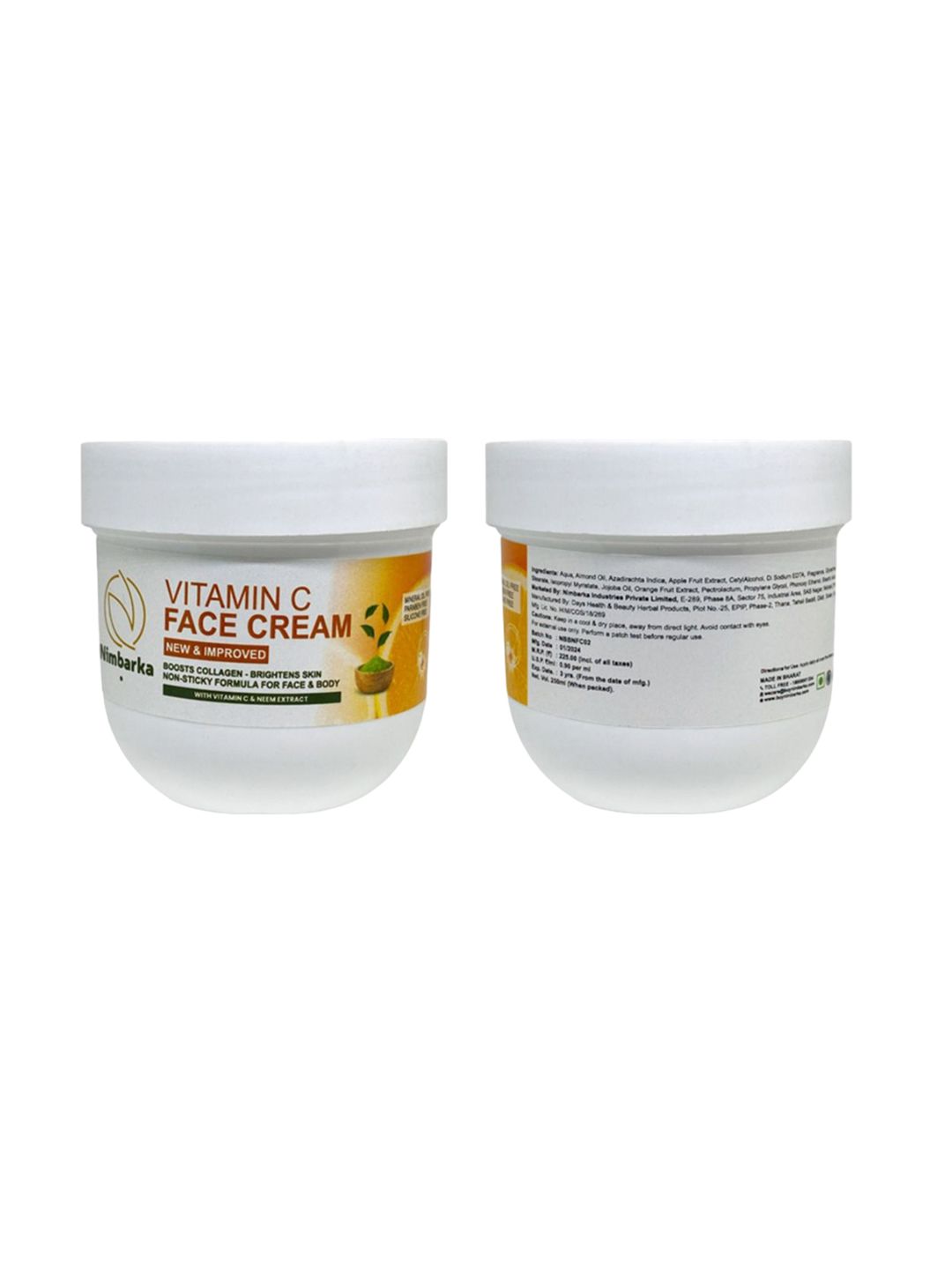 Nimbarka Vitamin C Face Cream For Hydration & Glowing Skin - 250ml-picture-23