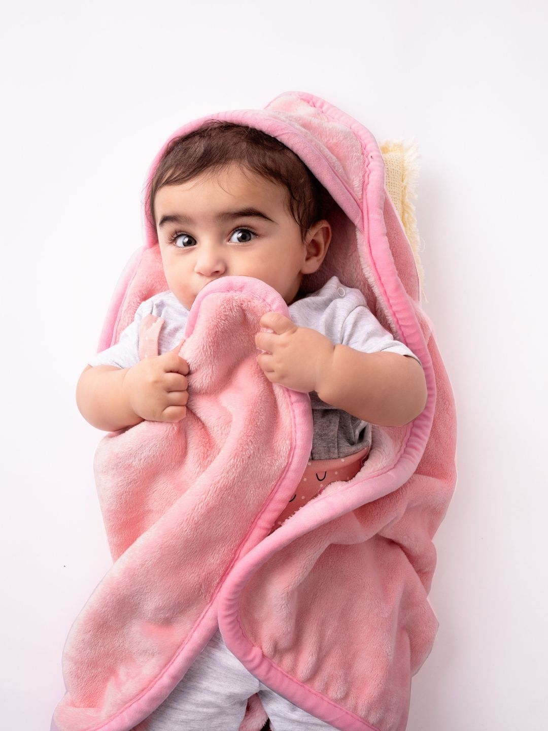 haus & kinder haus & kinder Pink 450 GSM Flannel Single Bed Blanket