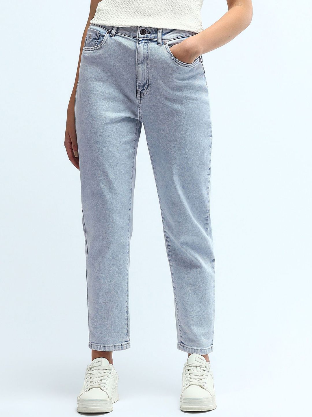 U.S. Polo Assn. Women Women High-Rise Light Fade Stretchable Jeans-picture-42