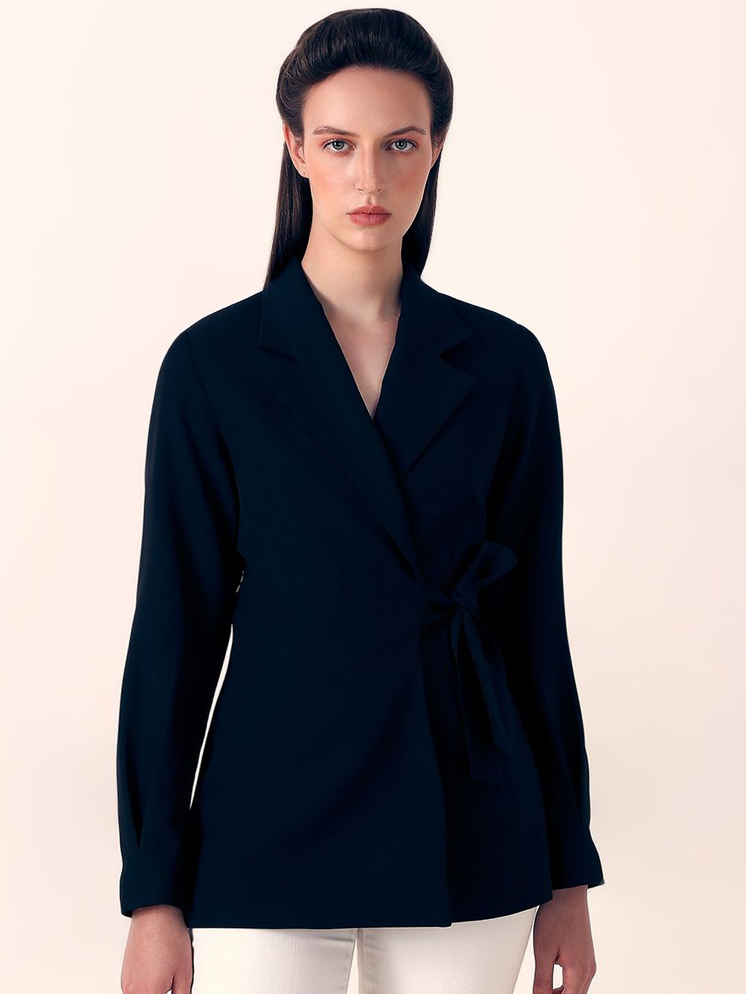 Vero Moda Notched Lapel Open Front Formal Blazer-picture-30