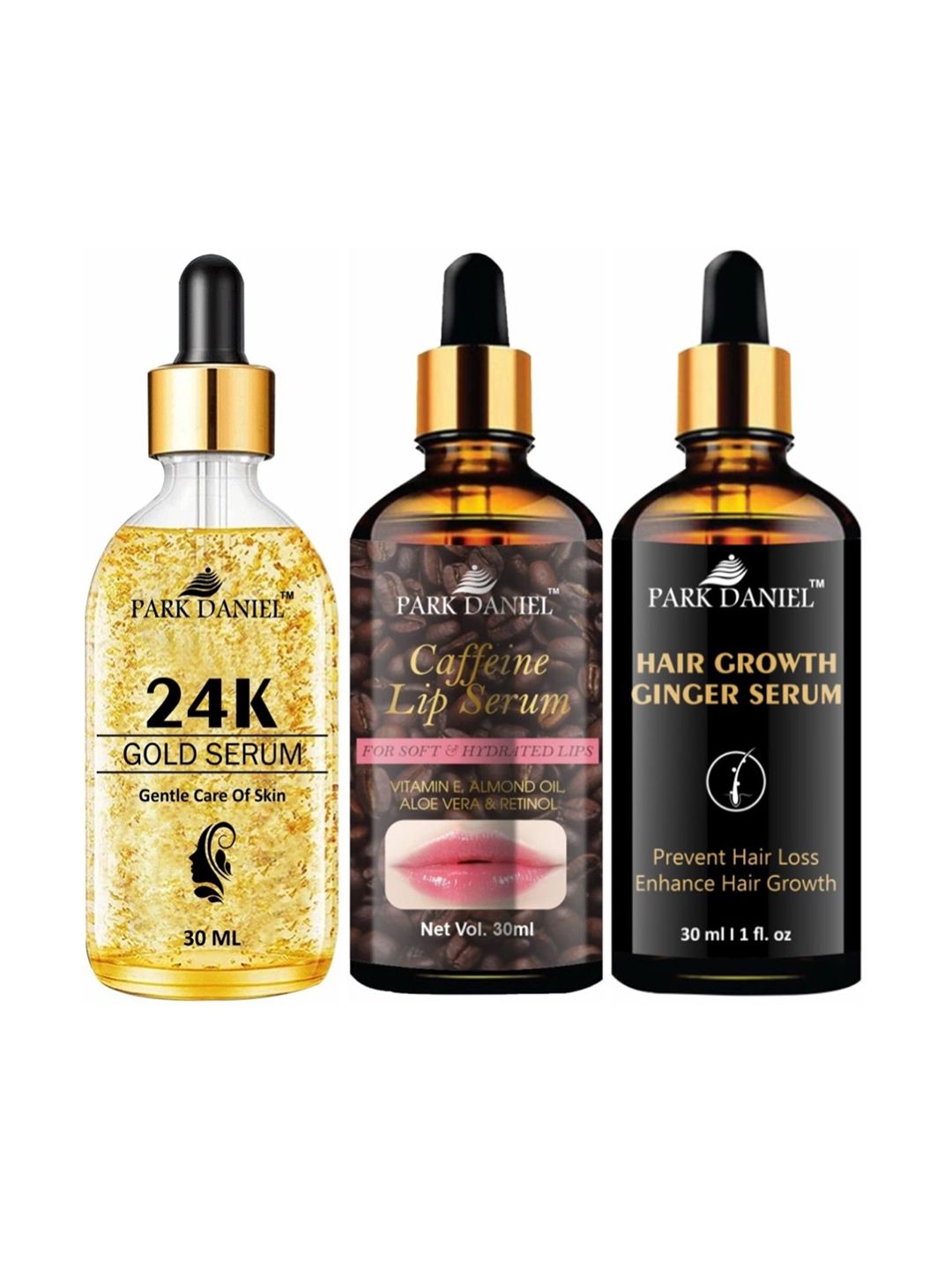 Park Daniel Set Of 3 Face Serum, Lip Serum & Hair Serum - 30 ml each-image-43