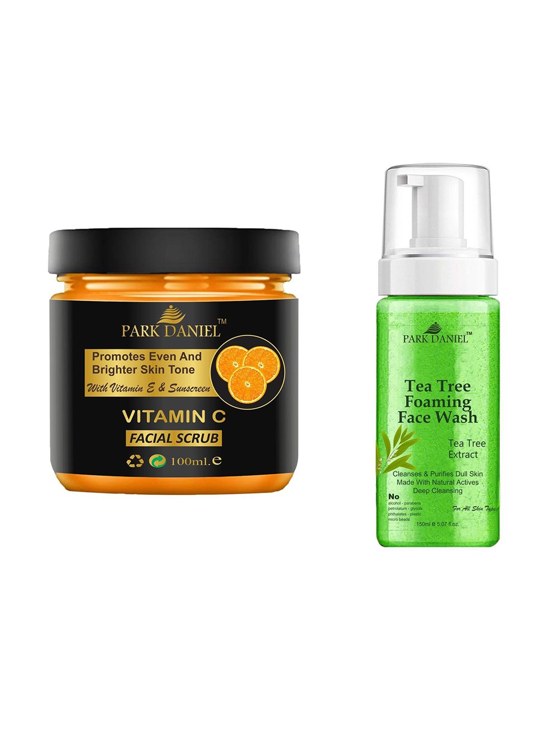 Park Daniel Set Of 2 Vitamin C Facial Scrub - 100 ml & Tea Tree Foaming Face Wash - 150 ml-image-31