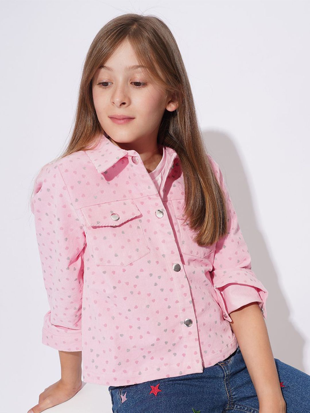 Vero Moda Girls Boxy Opaque Printed Casual Shirt-picture-49