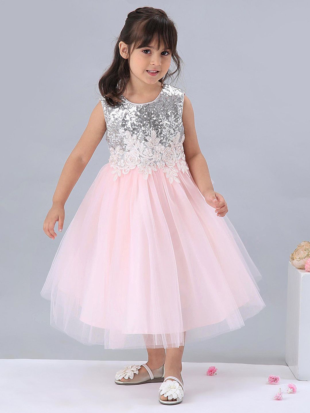 mark & mia Mark and Mia Girls Embellished Fit & Flare Maxi Dress-picture-21