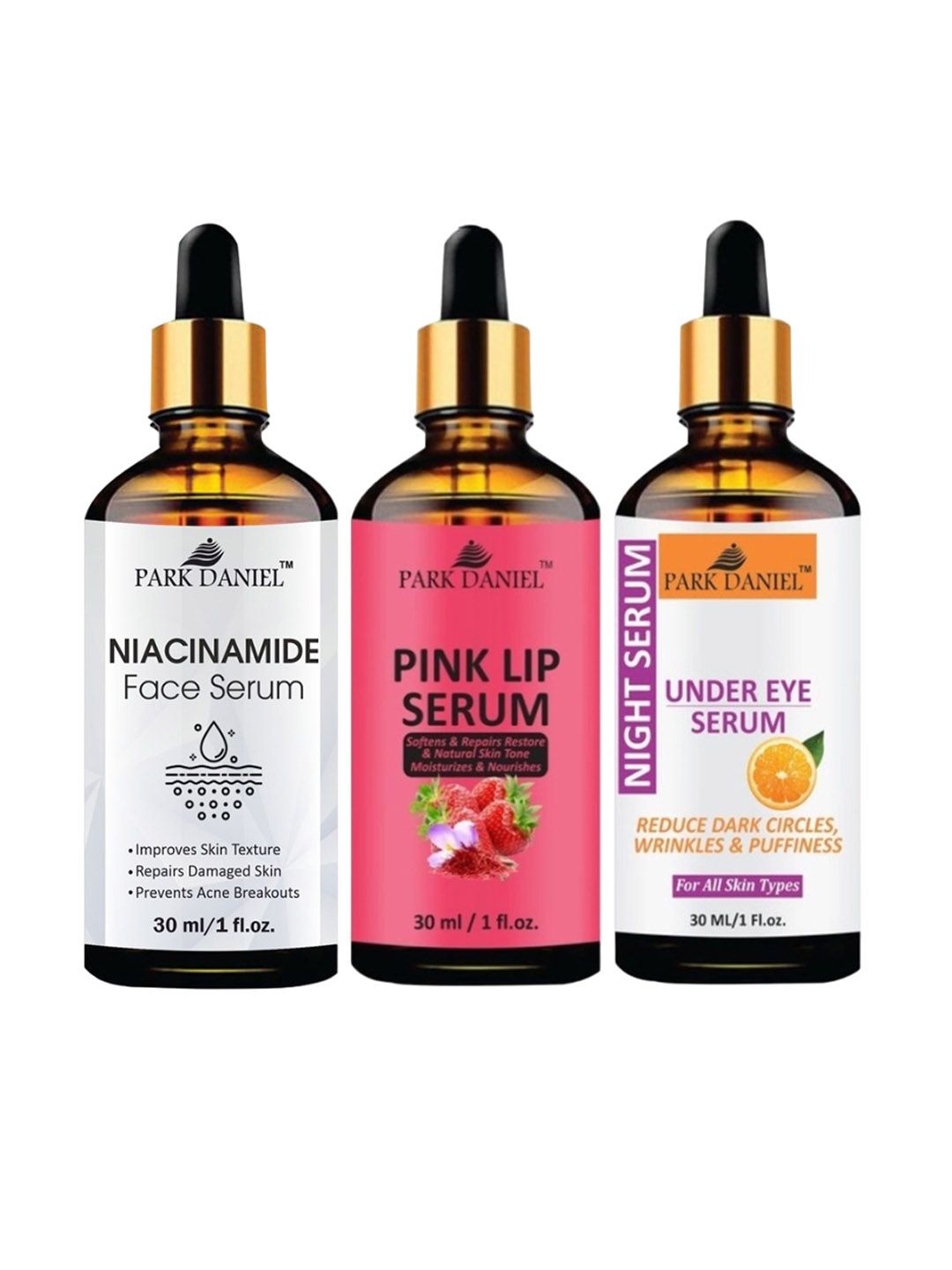 Park Daniel Set Of 3 Niacinamide Serum, Pink Lip Serum & Under Eye Serum - 30 ml Each-image-20