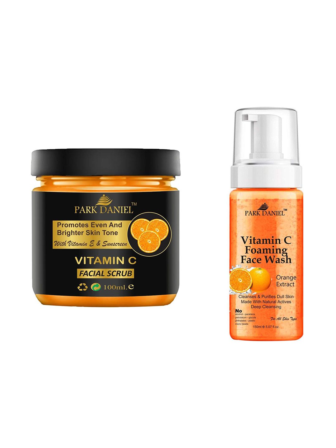 Park Daniel Set Of 2 Vitamin C Facial Scrub- 100 ml & Foaming Face Wash- 150 ml-image-45