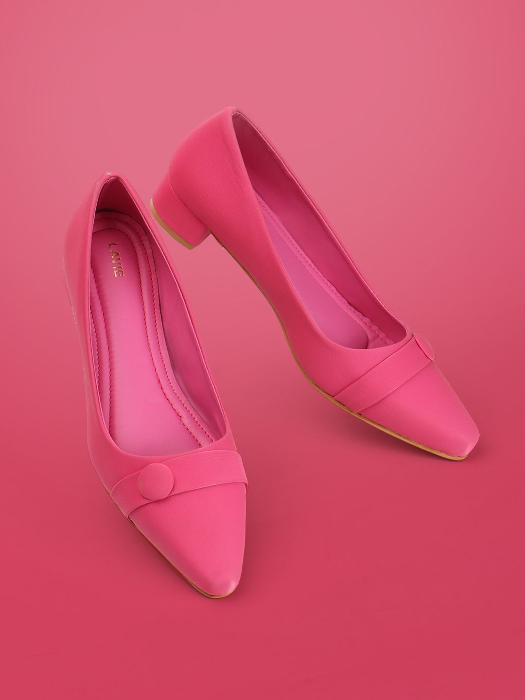 Lavie Block Sandals with Buckles-picture-29