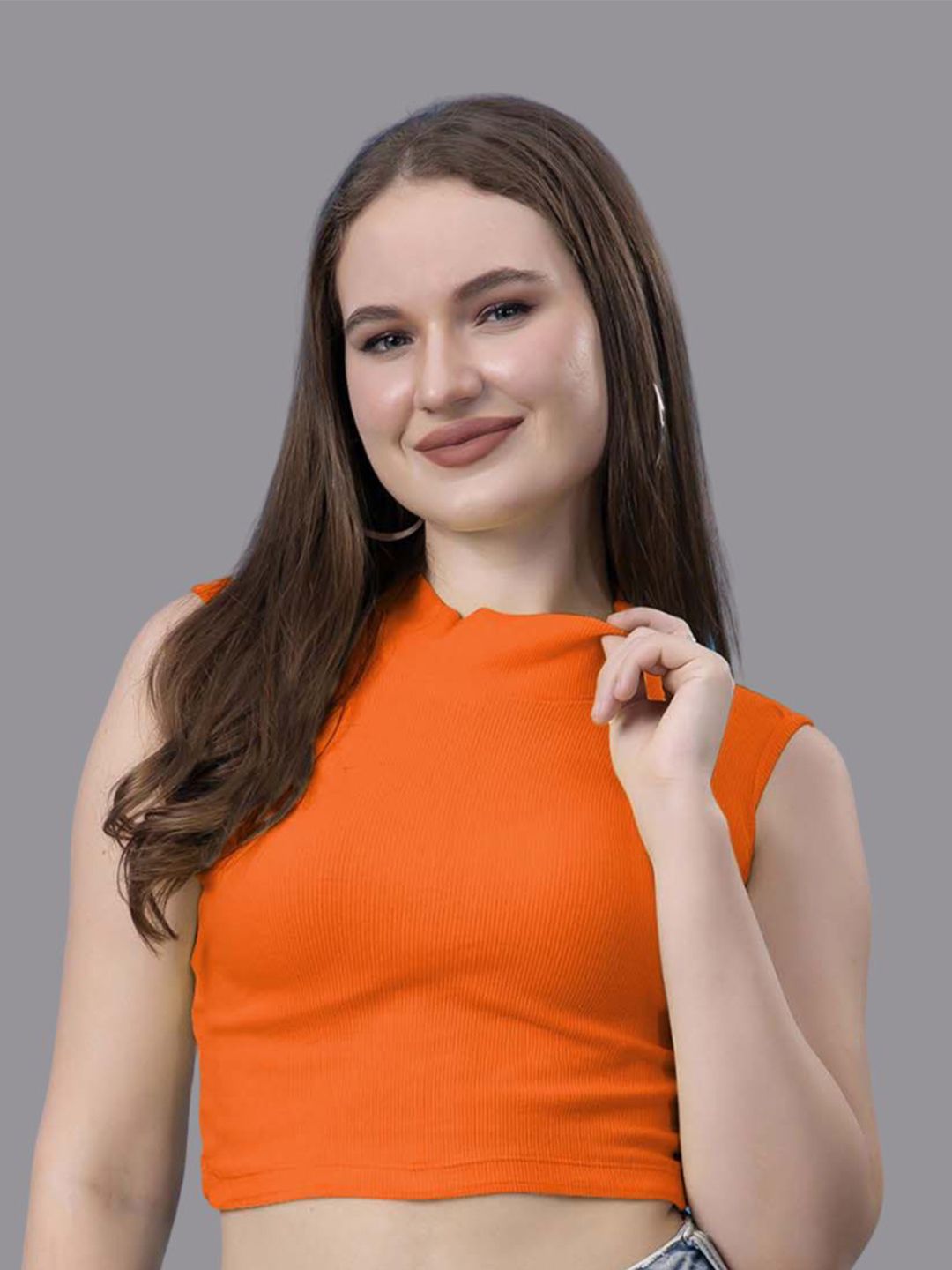 Friskers Sleeveless Cotton Fitted Crop Top-picture-24