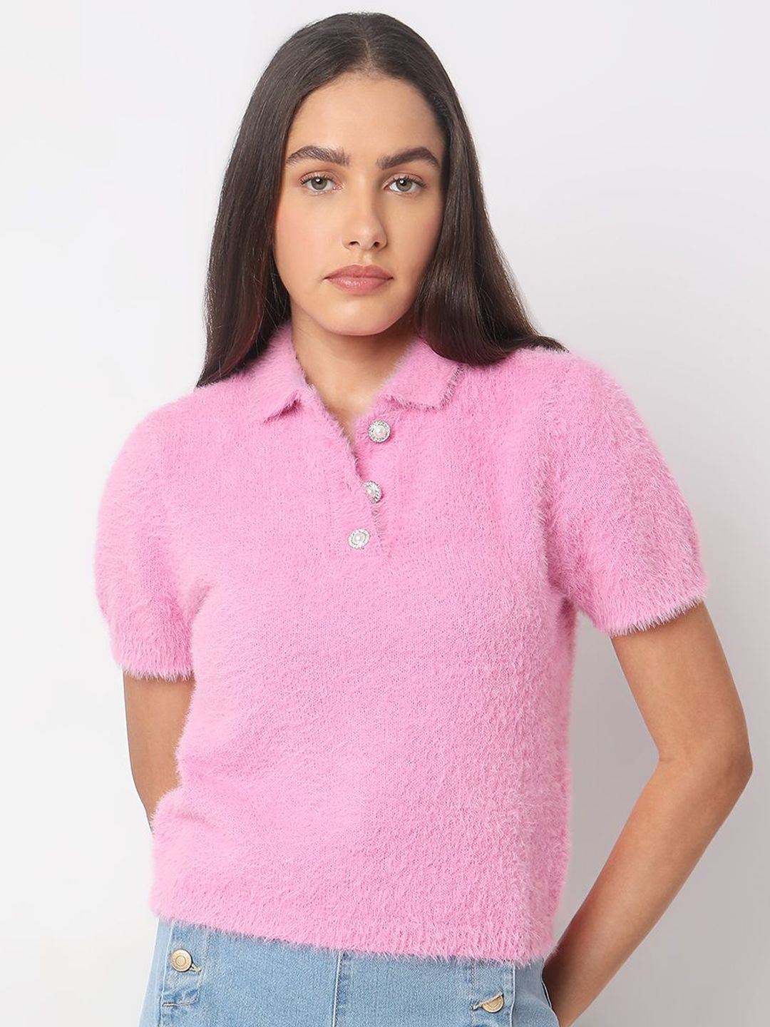 Vero Moda Women Pullover Sweaters With Fuzzy Detail-picture-17