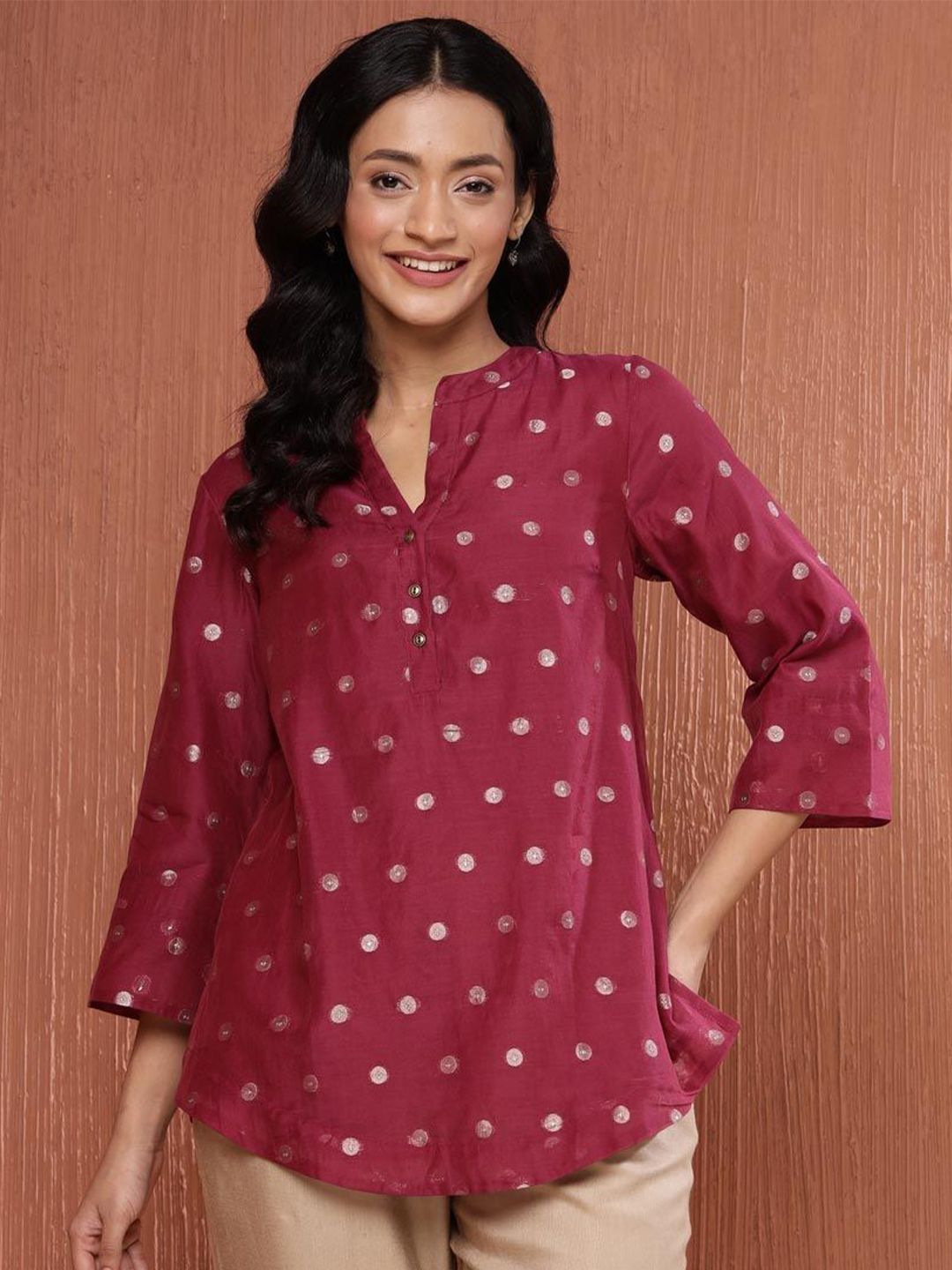Fabindia Mandarin Collar Tunic-image-0