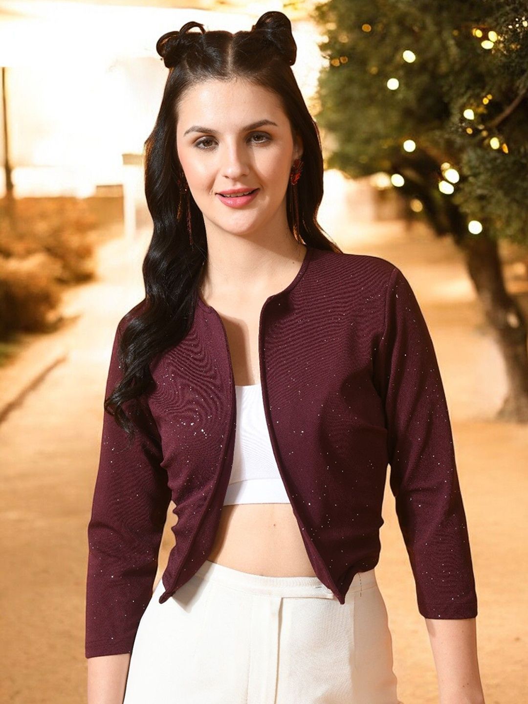 IUGA Women Mandarin Collar Crop Shrug-picture-36