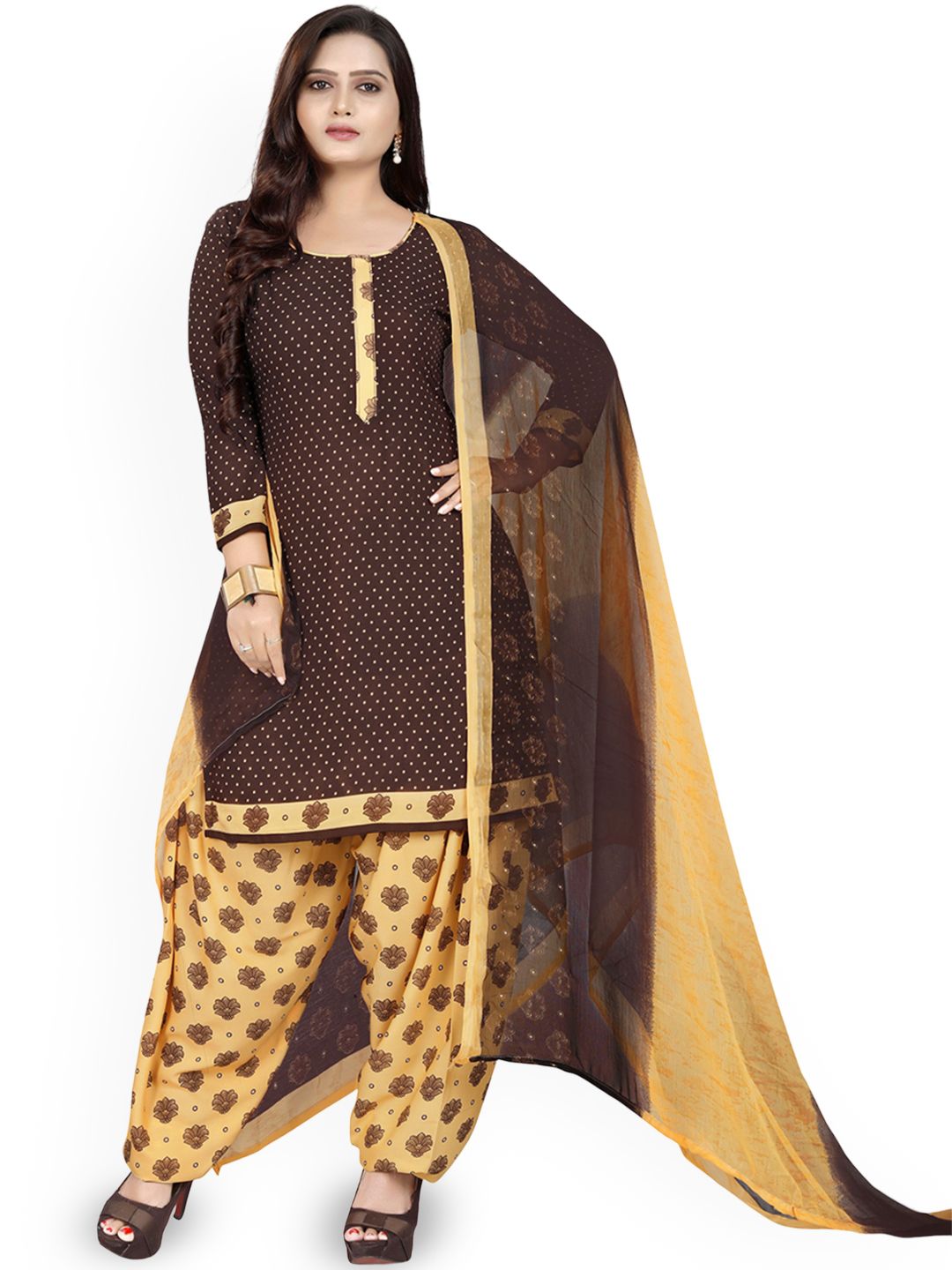 Maroosh Polka Dots Printed Unstitched Dress Material-image-25