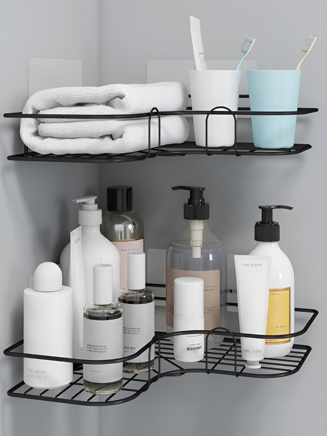 Story@home Black 2 Pieces Metal Racks-image-14