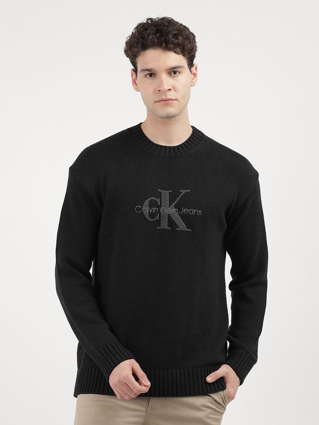 Calvin Klein Jeans Men Brand Logo Embroidered Pullover-picture-14