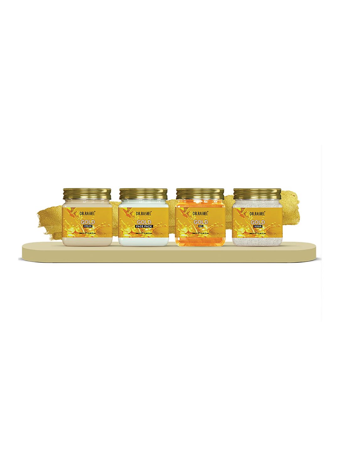 DR.RASHEL Set Of 4 Gold Cream, Face Pack, Gel & Scrub 380 ml Each-image-42