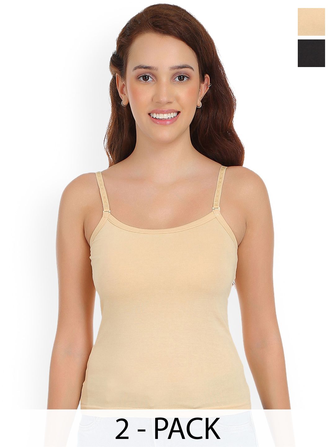 SELFCARE Women Pack Of 2 Non-Padded Cotton Camisoles