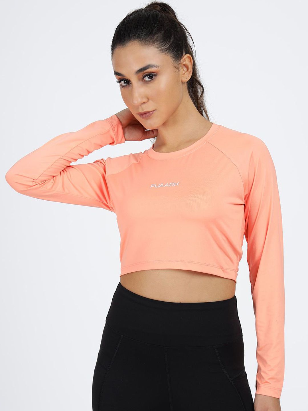 FUAARK Women Stretchex Typography Printed Round Neck Slim Fit T-shirt-picture-23