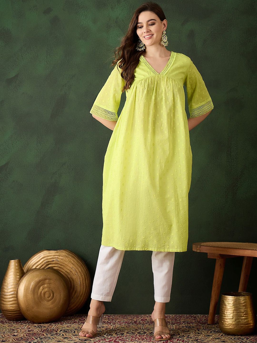 Sangria Pure Cotton A-Line Flared Kurta-picture-53