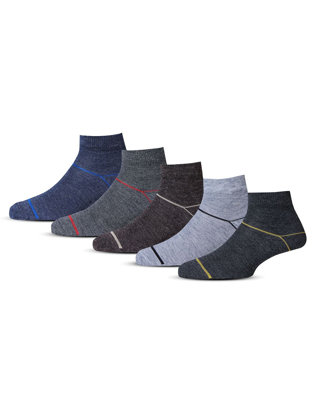 RC. ROYAL CLASS Kids Pack Of 5 Striped Woolen Ankle-Length Socks